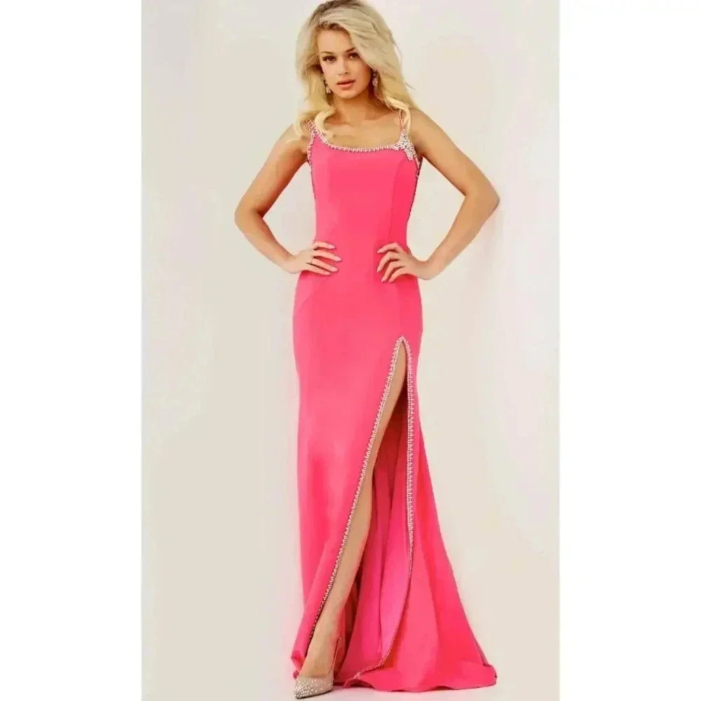 Jovani 09116 Bejeweled Backless Gown in BLACK NEW NWT - Picture 2 of 8